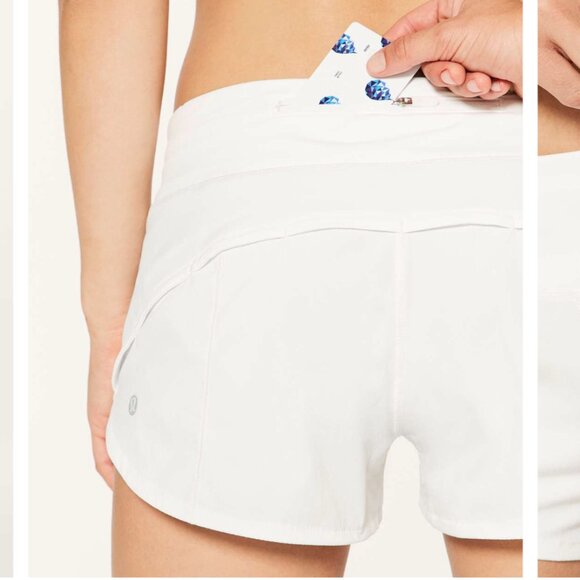 Lululemon Speed Up Shorts 2.5" White (First Release) Size 8 - Picture 3 of 8